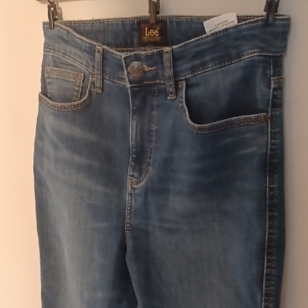 Lee Heritage Blue Straight Leg Jeans Versatile Denim - Picture 4 of 7